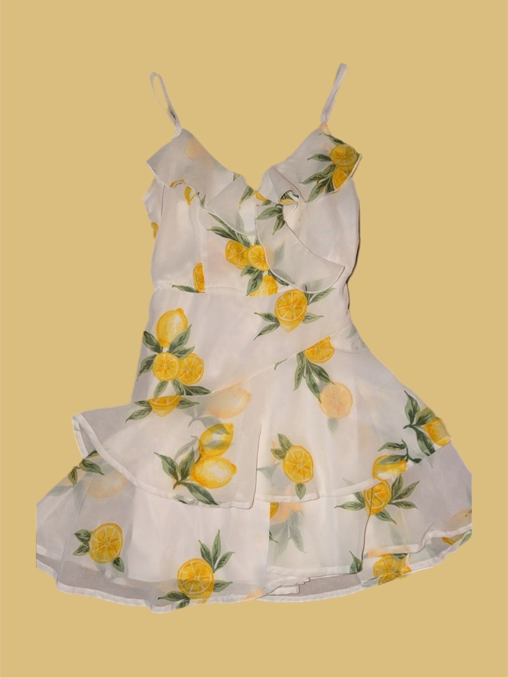 Lemon Print Ruffle Sundress 🍋